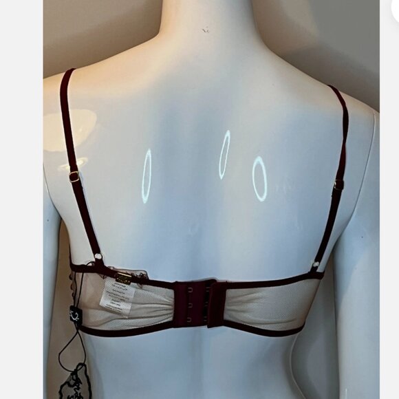 FOR LOVE AND LEMONS Loucette Lace Burgundy Red Underwire Bra M - Picture 8 of 14
